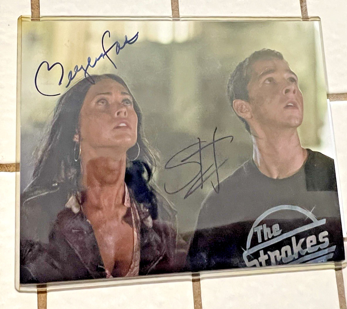 Megan fox and Shia Lebeof Transformers the movie 8 x 10 auto with COA