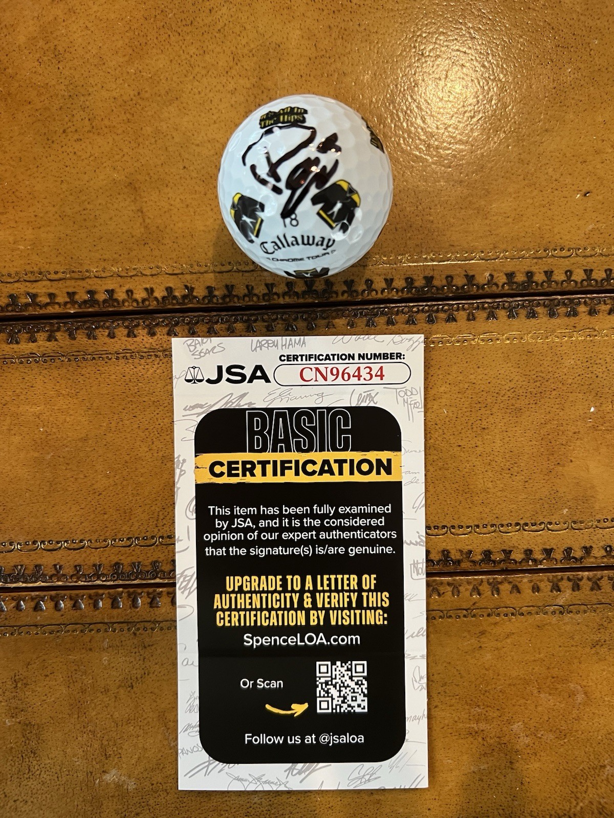 PAIGE SPIRANAC SIGNED HAPPY GILMORE 2 MOVIE GOLF BALL ALL IN THE HIPS JSA COA