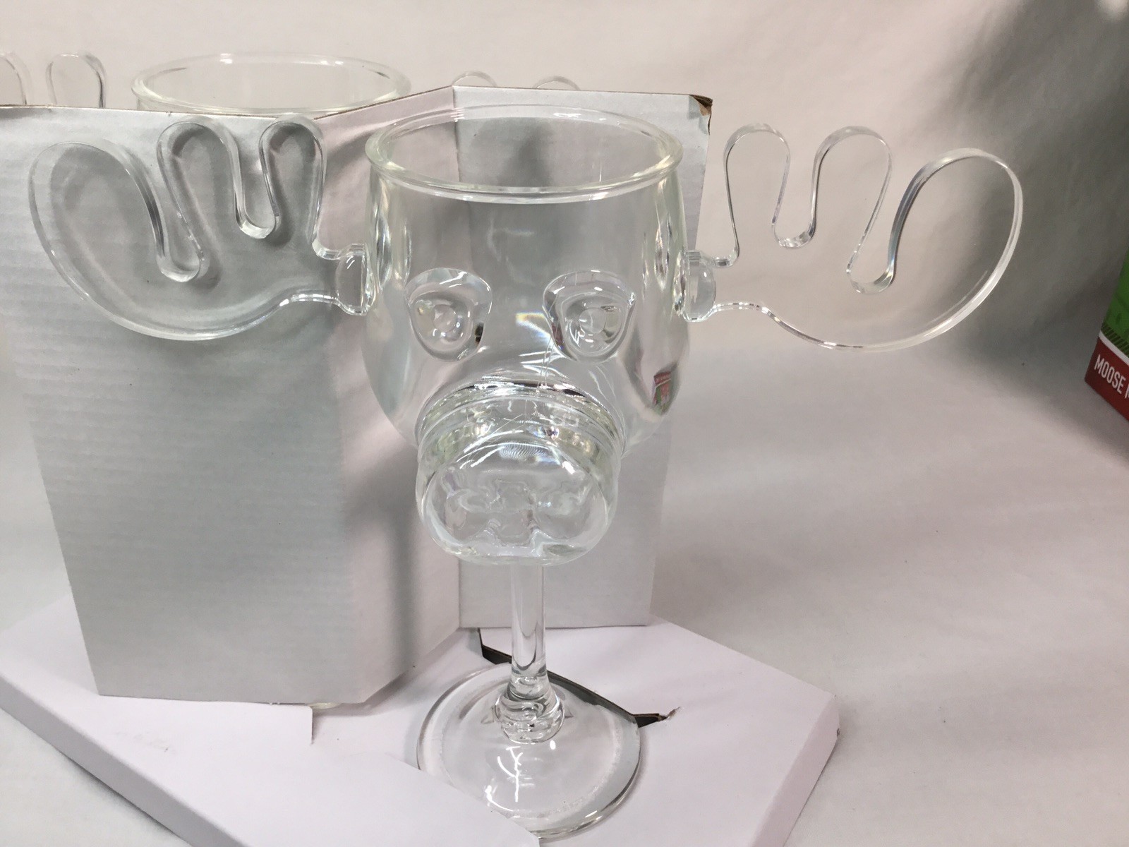 National Lampoons Christmas Vacation Moose Mug Acrylic Stemmed Wine Glass 2 Pack