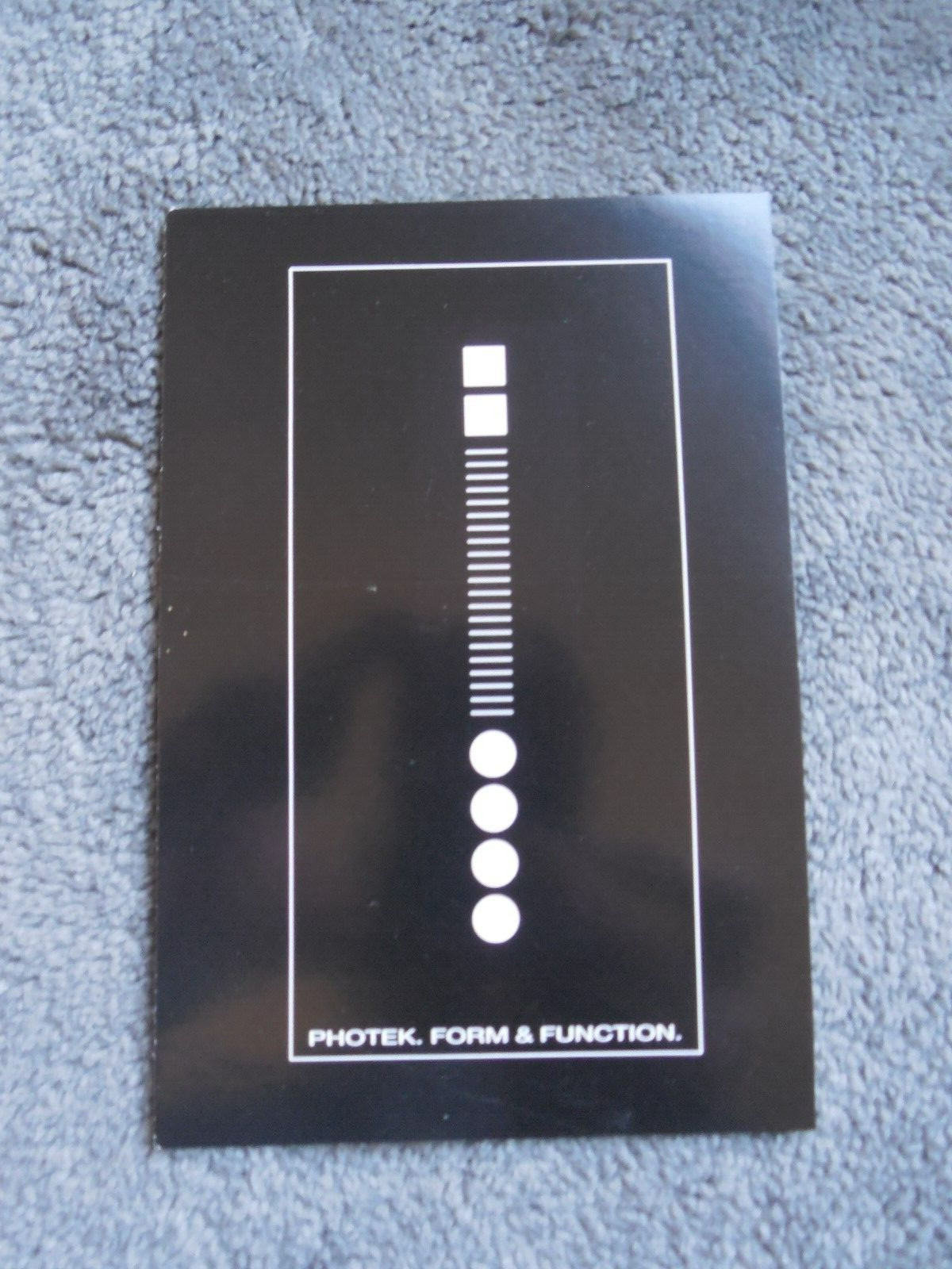 Photek Form & Function Promotional Postcard Sticker Astralwerks 1998