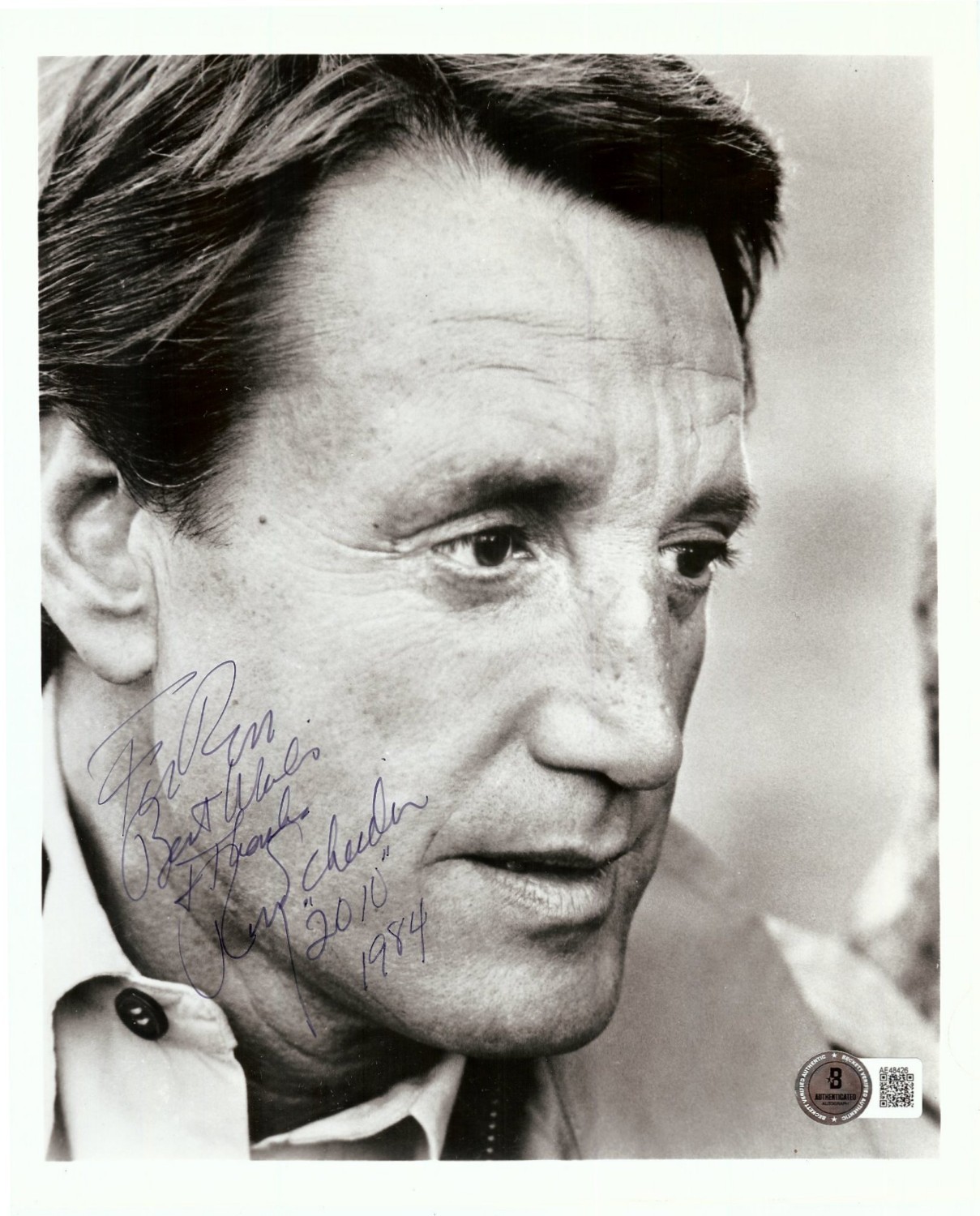 Roy Scheider Signed Autographed 8X10 Photo Jaws 1984 Personalized BAS AE48426