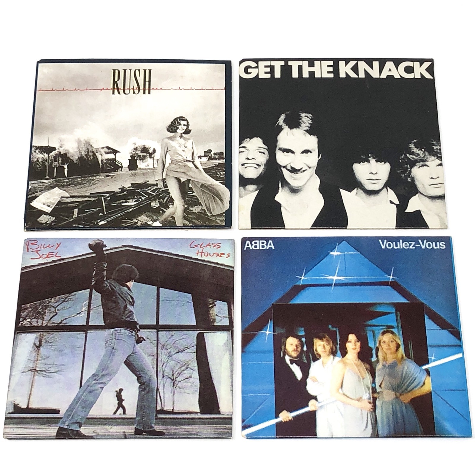Vtg 80’s CHU BOP Mini LP Album Sleeves Set of 4 ABBA RUSH KNACK BILLY JOEL