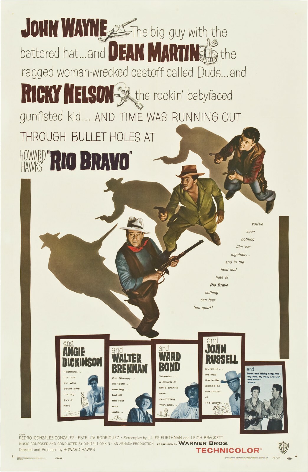 Rio Bravo movie poster print (a) : John Wayne, Dean Martin : 11 x 17