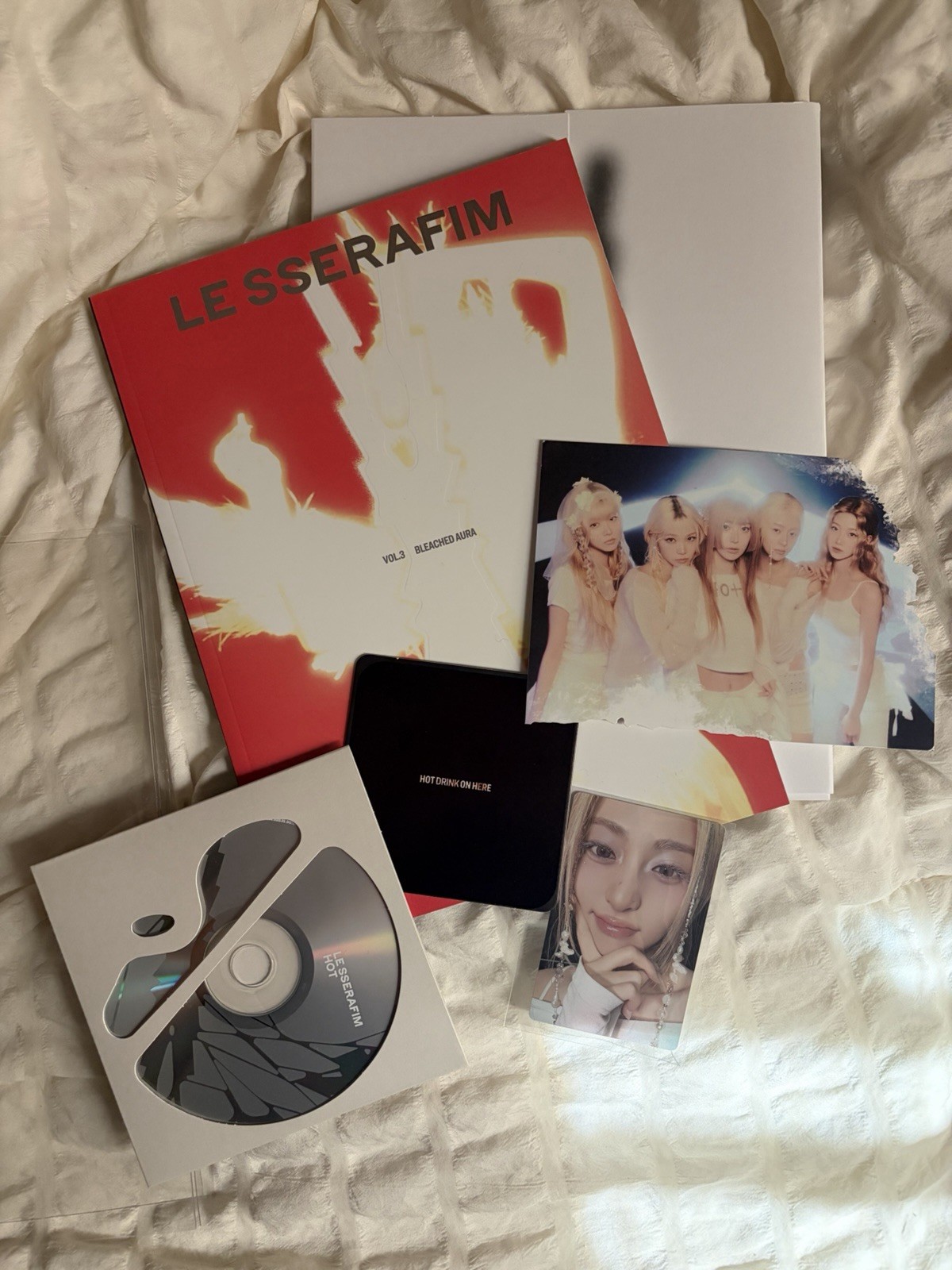 LE SSERAFIM Vol. 3 BLEACHED AURA Album Bundle CD Photocard Poster Inserts