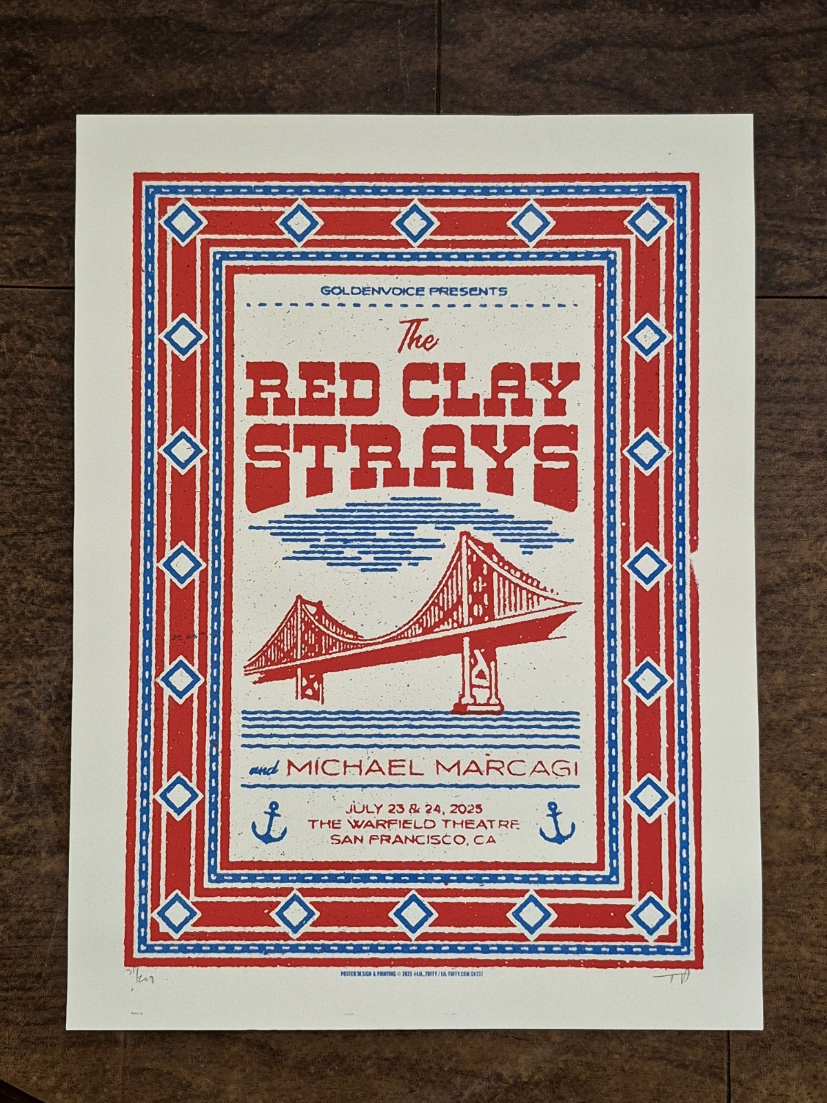 The Red Clay Strays Poster San Francisco #/200 OFFICIAL Print 2025 The Warfield
