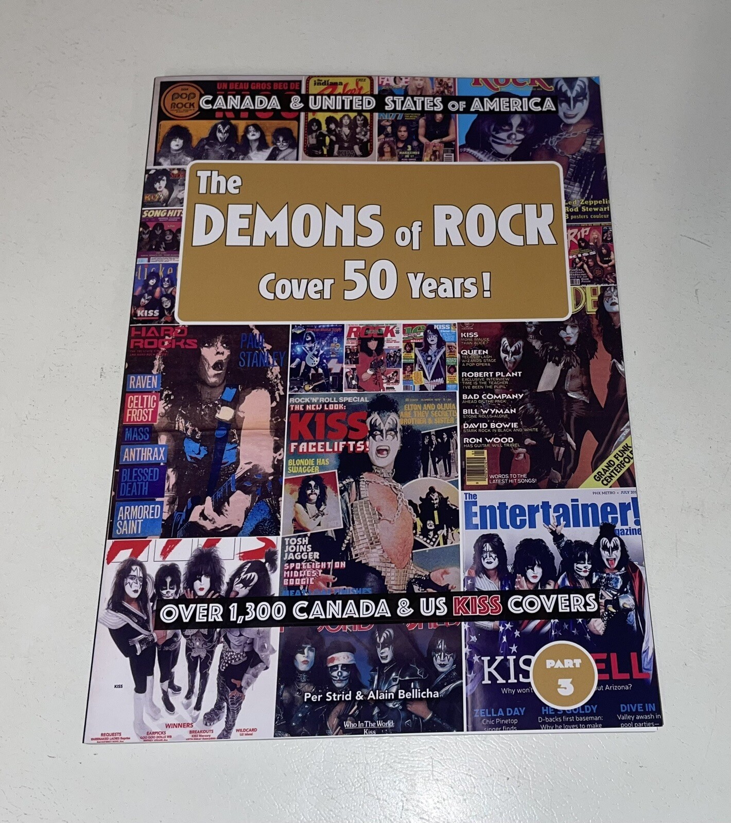 KISS – Demons of Rock Book covering Usa & Canada Magazine covers .not Aucoin