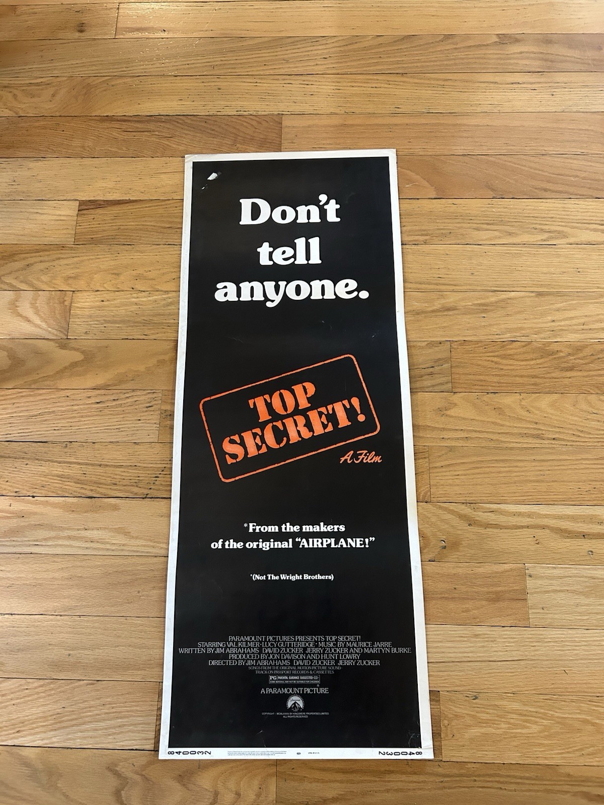 TOP SECRET (1984) Original 14×36 Insert