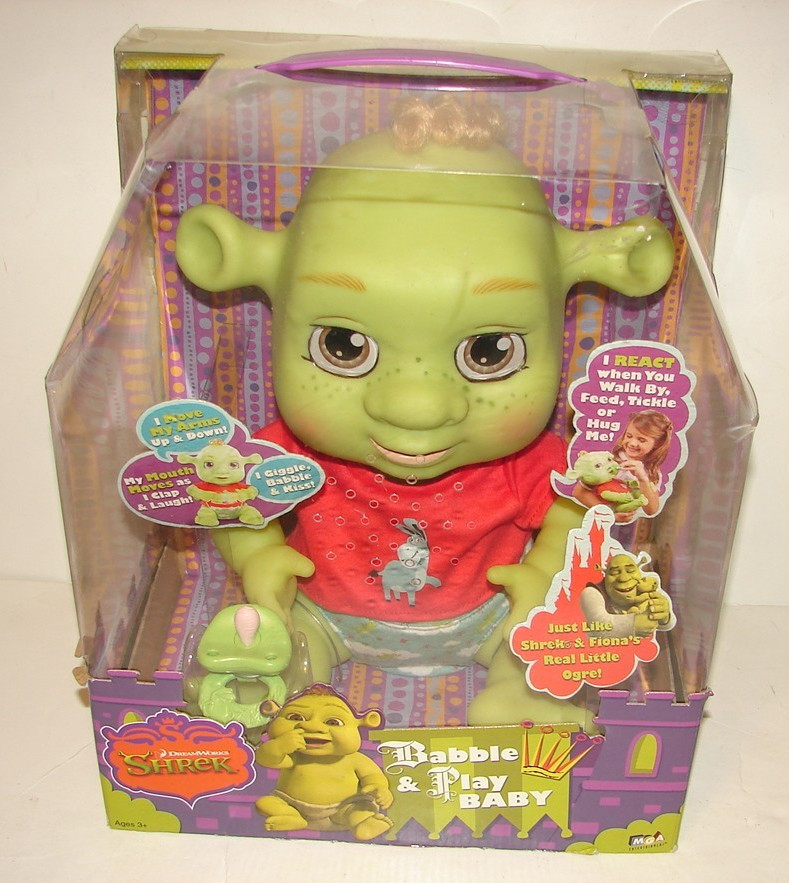 2007 SHREK The Third Babble & Play BABY OGRE 12” MGA in RED SHIRT *NEW* NOS