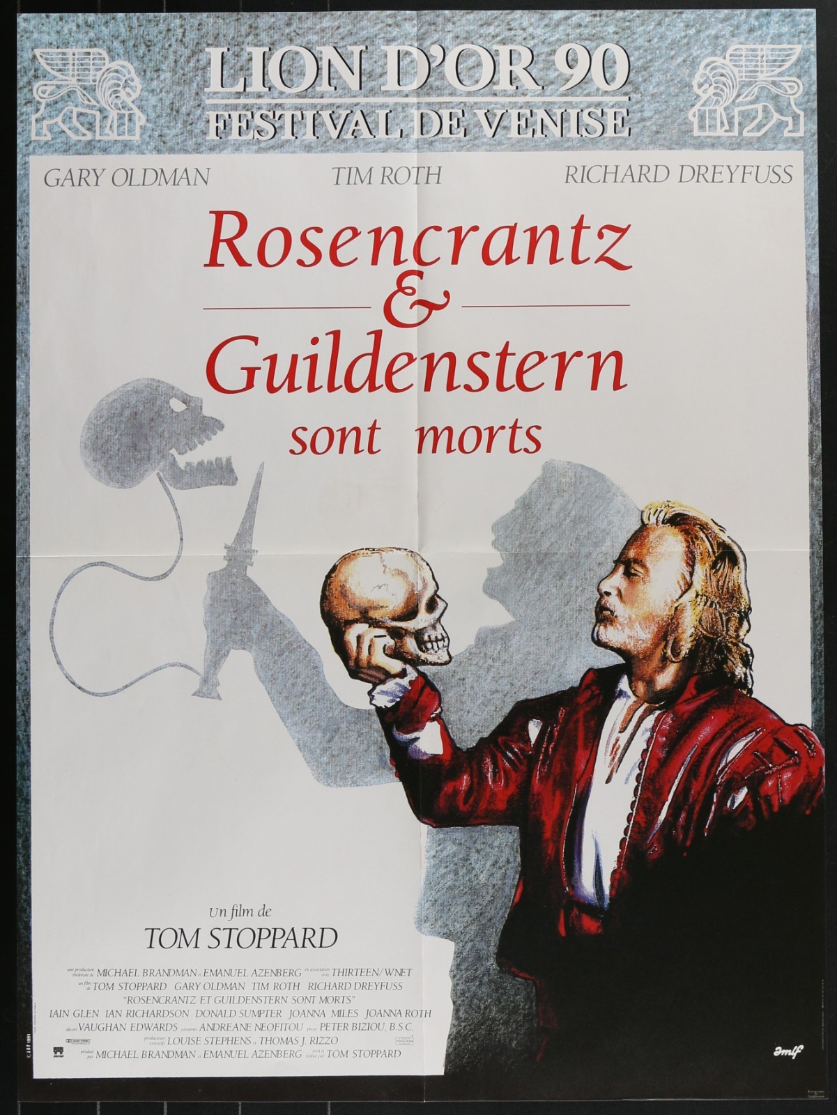 ROSENCRANTZ & GUILDENSTERN ARE DEAD 1990 Original French Poster Gary Oldman