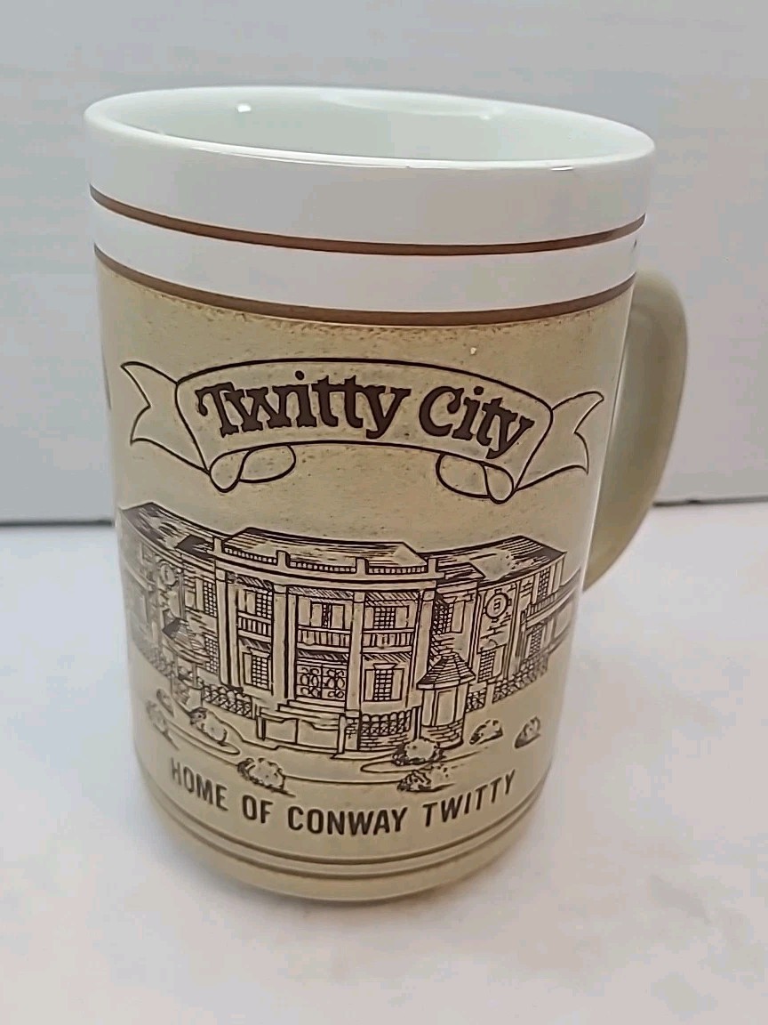 Vintage 80s Conway Twitty Twitty City Coffee Souvenier Mug Country Music Village
