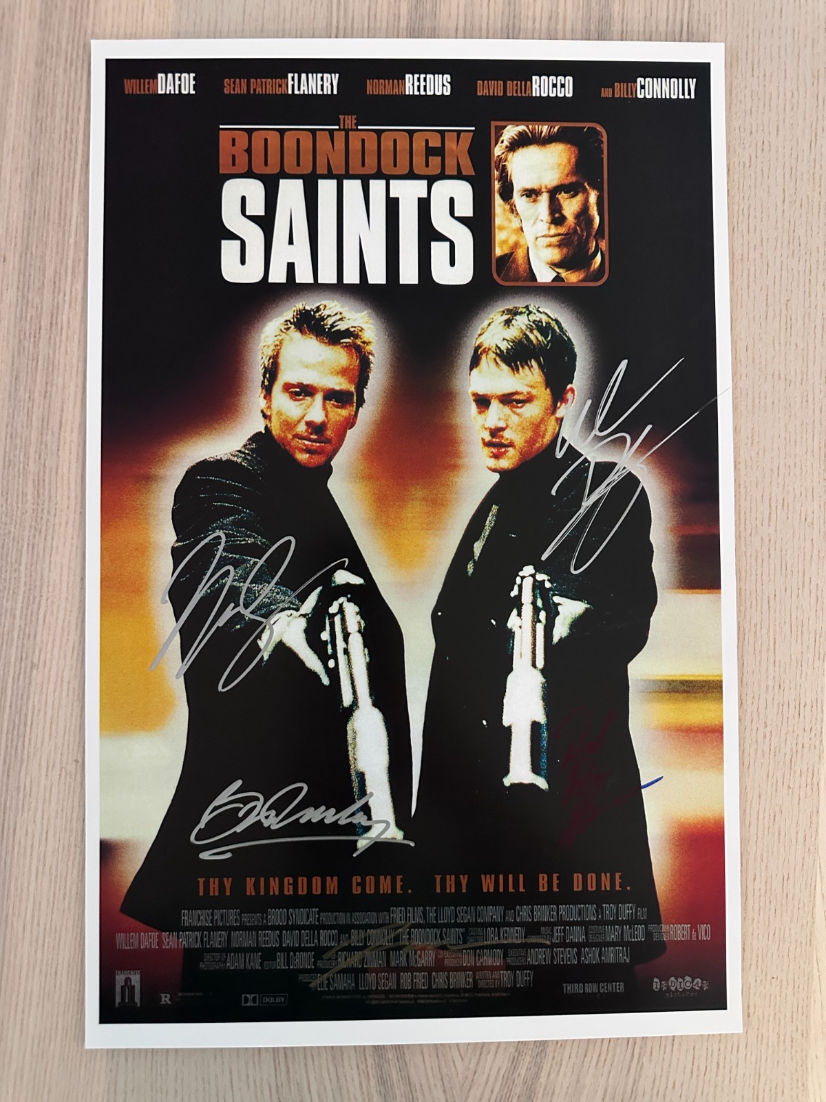 The Boondock Saints Mini Movie Poster Signed 11×17