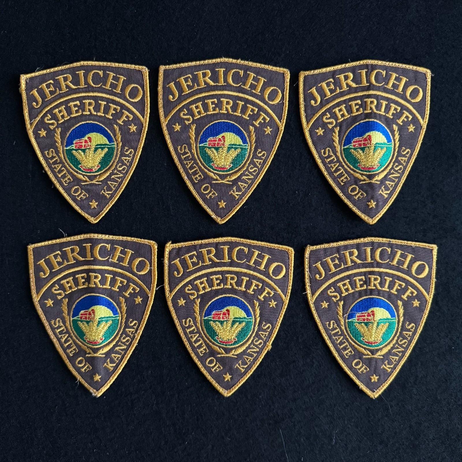 JERICHO Show-Used Jericho & New Bern Sheriff Patch Pair Set • JR06