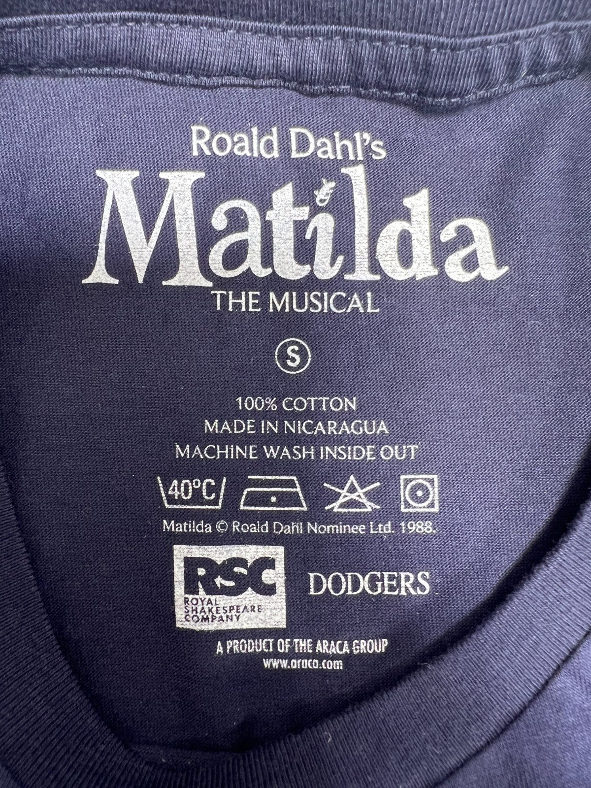 Roald Dahl`s MATILDA THE BROADWAY MUSICAL – LOGO T-SHIRT, TEE NEW OFFICIAL MERCH