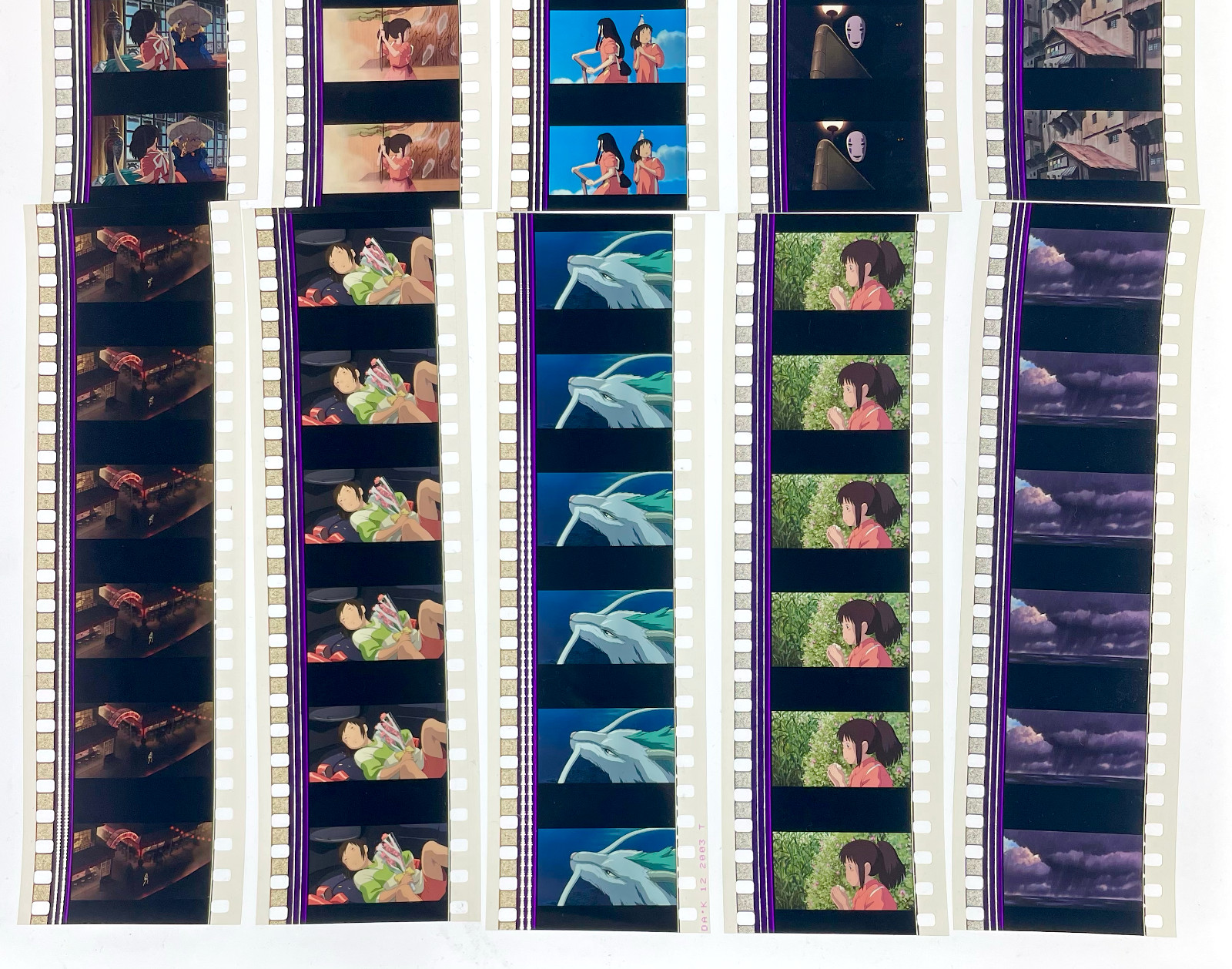 Spirited Away (2001) 35mm Film Cell 10 Strips Studio Ghibli
