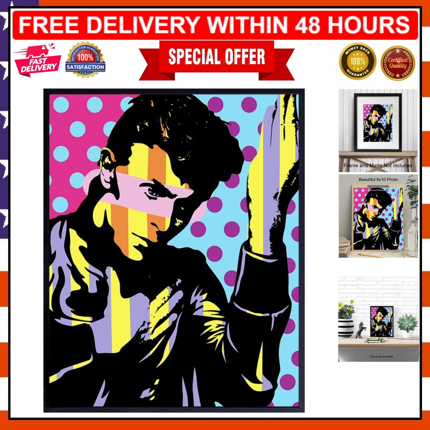 Classic 8×10 Ziggy Stardust Wall Art – Unique Decor for Home and Office