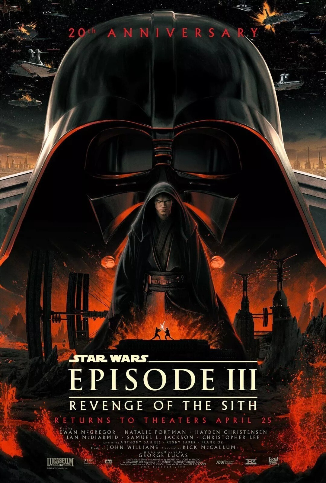Star Wars Episode III Revenge Of The Sith 20th Anniversary Poster 16×24 inches B
