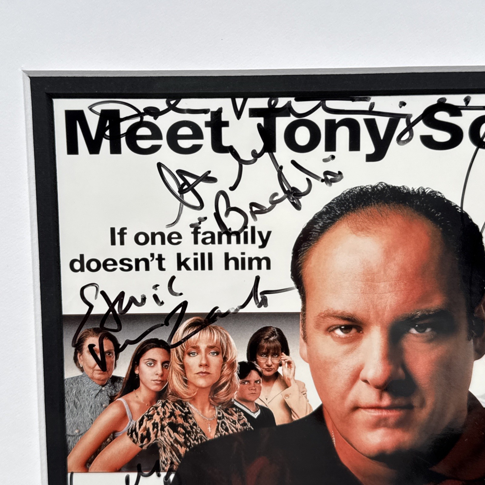 Sopranos Signed Poster Framed Autographed James Gandolfini Tony Sirico 20″x17″