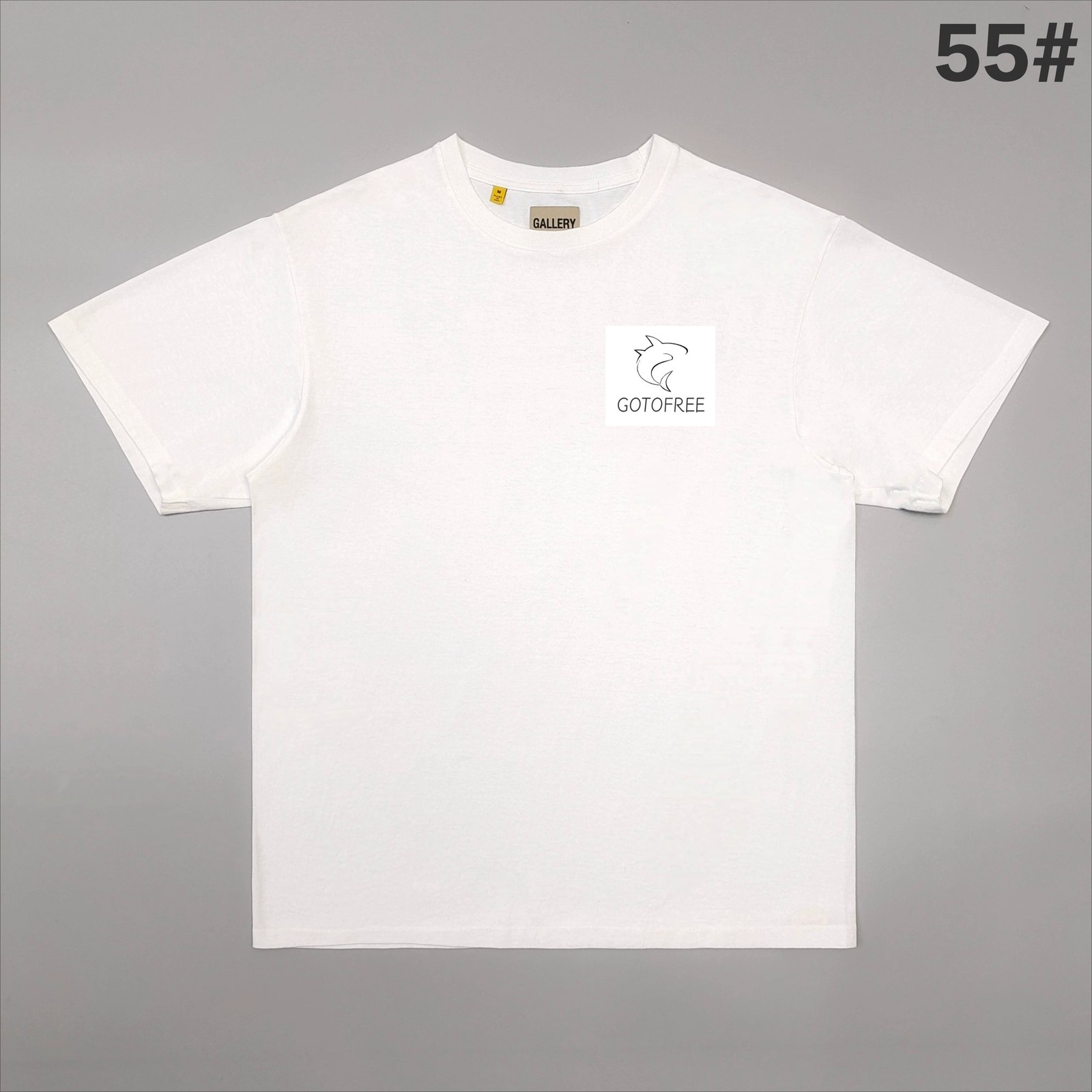 GOTOFREE AMERICAN HIGH STREET BACK GOLD FOIL LETTER SHORT SLEEVE TEE TOP UNISEX