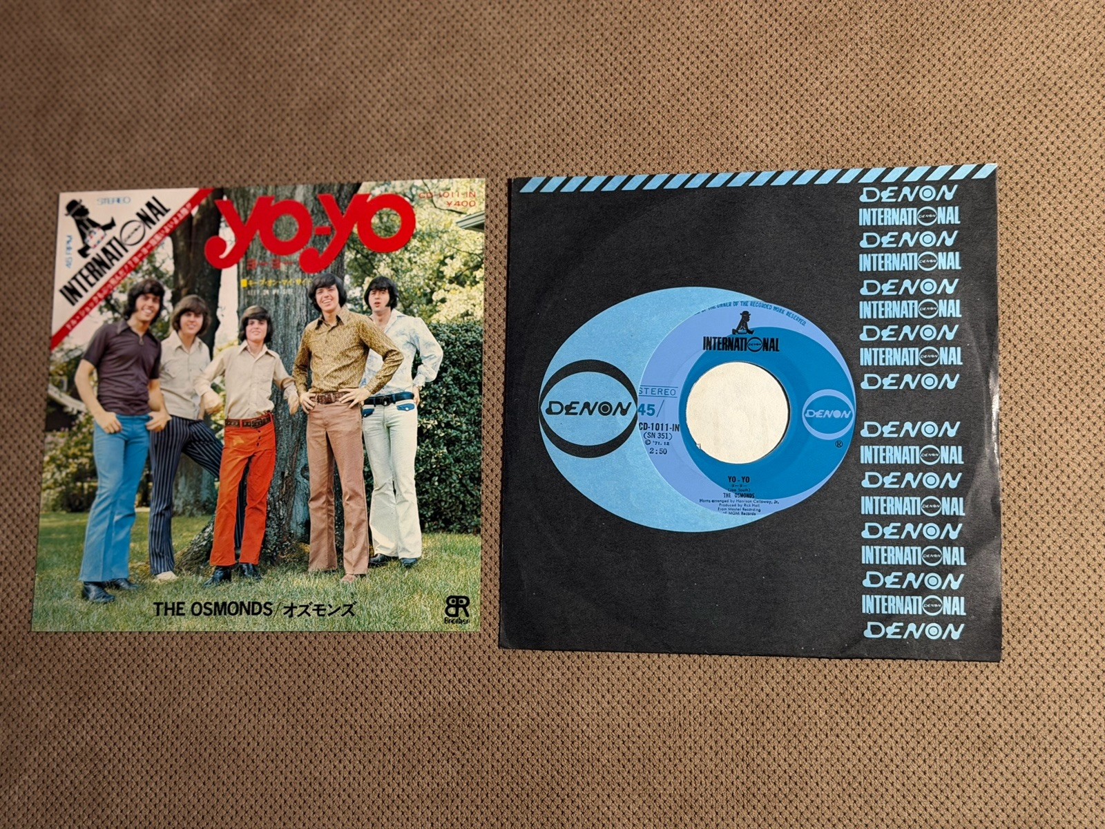 The Osmonds – Yo-Yo / Keep On My Side 7″ Japan (CD-1011-IN) Unique Pic/Lyric Slv
