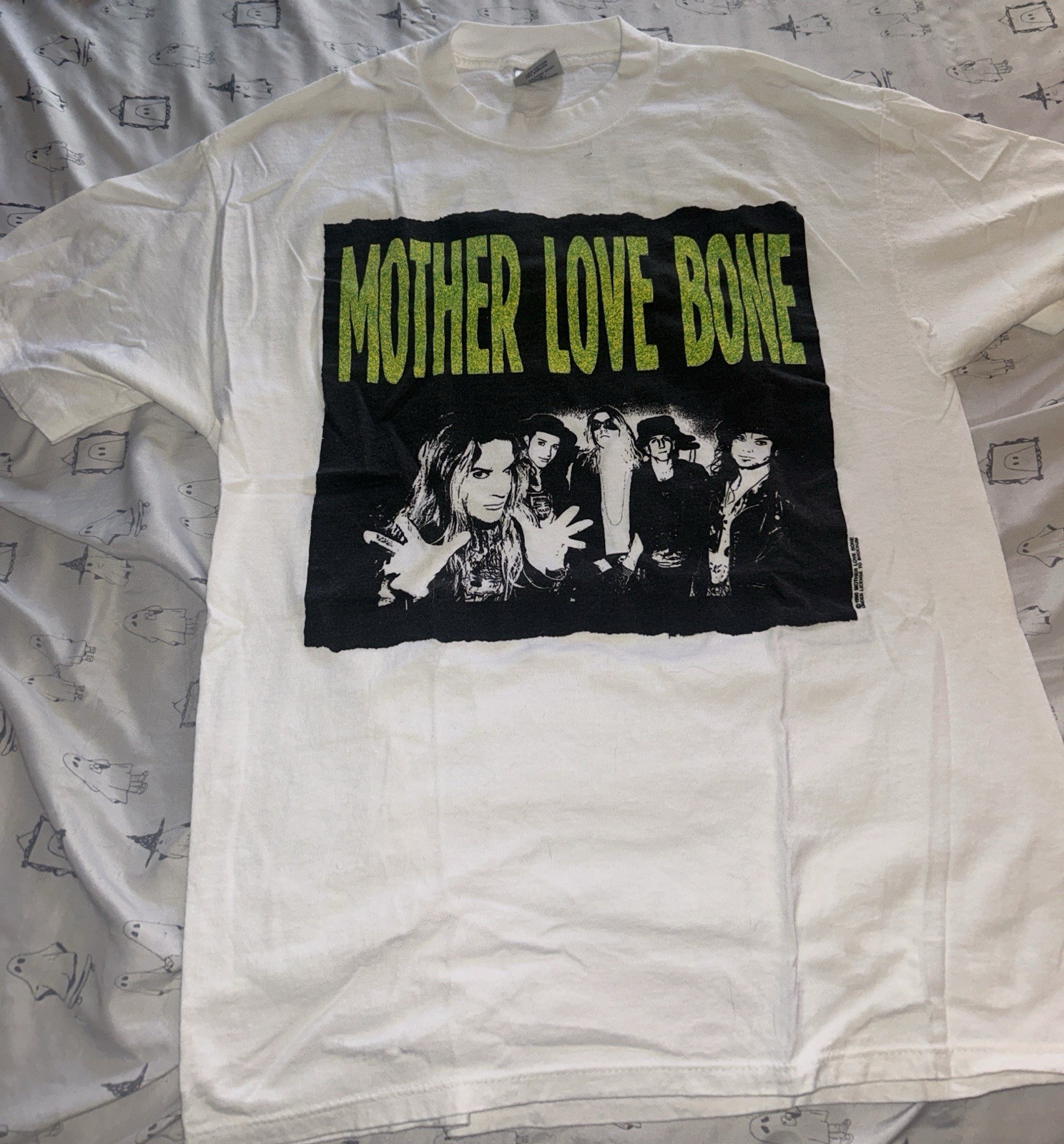 VINTAGE 1990 RARE MOTHER LOVE BONE TSHIRT HALF ASS MONKEY BOY PEARL JAM GRUNGE