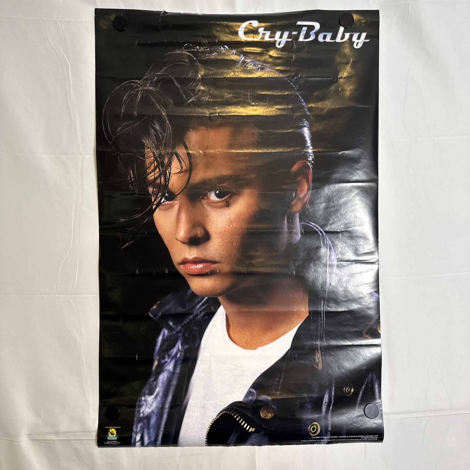 Vintage 1990 Cry-Baby Johnny Depp Poster 22×34 Scorpio Posters #1131 Flawed