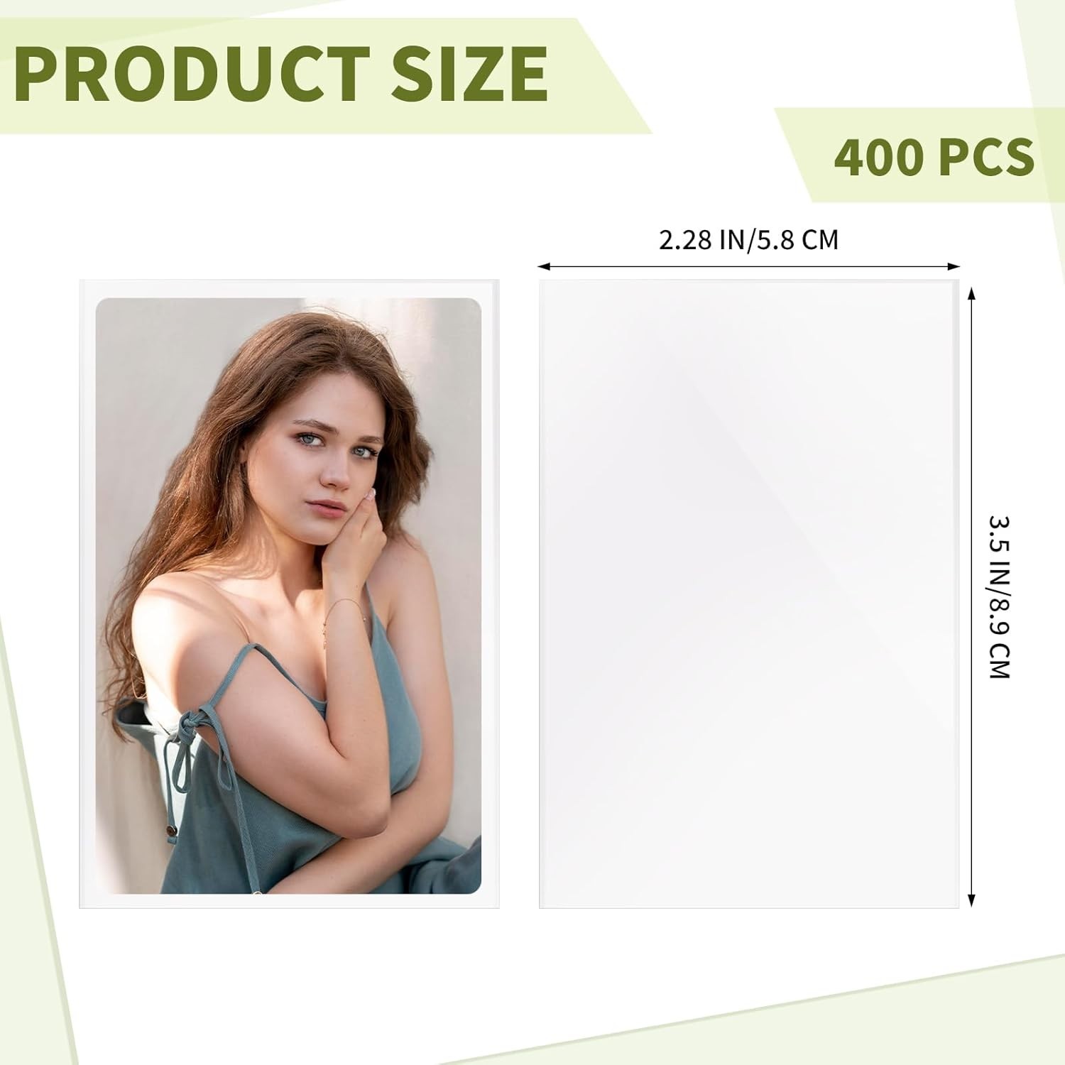 400 Pcs Kpop Photocard Sleeves 58×89mm Clear Photo Card Sleeves PVC Free & Ac…