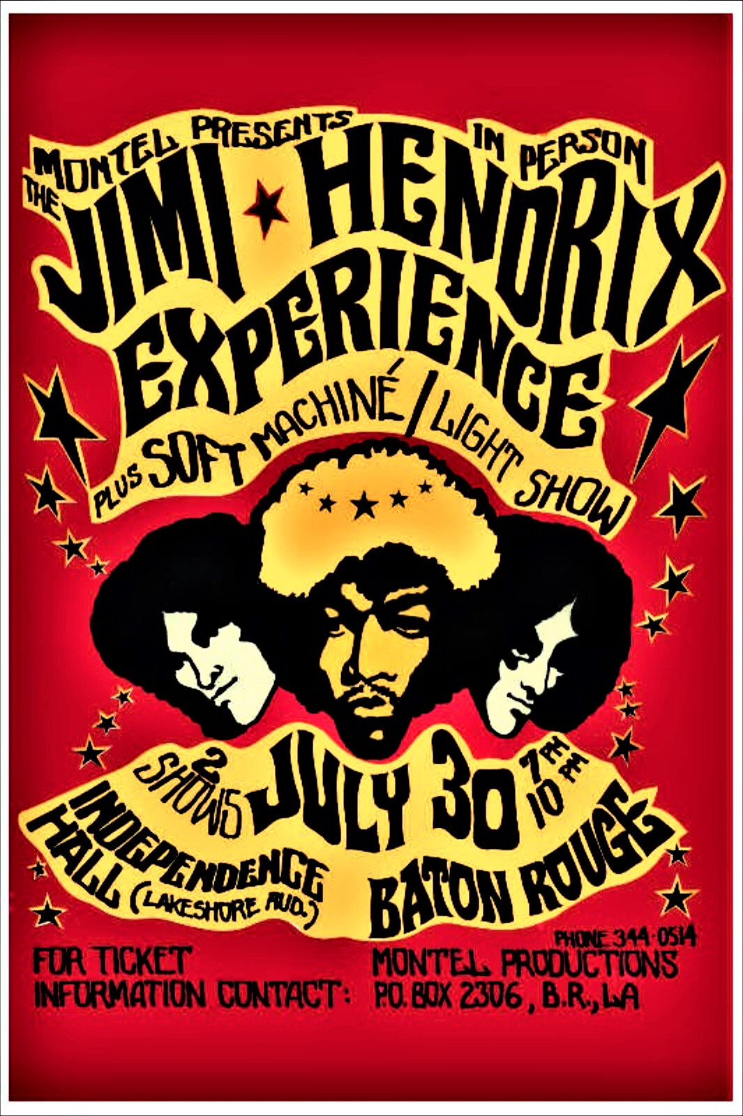 JIMI HENDRIX EXPERIENCE POSTER SHOW 12″x18″