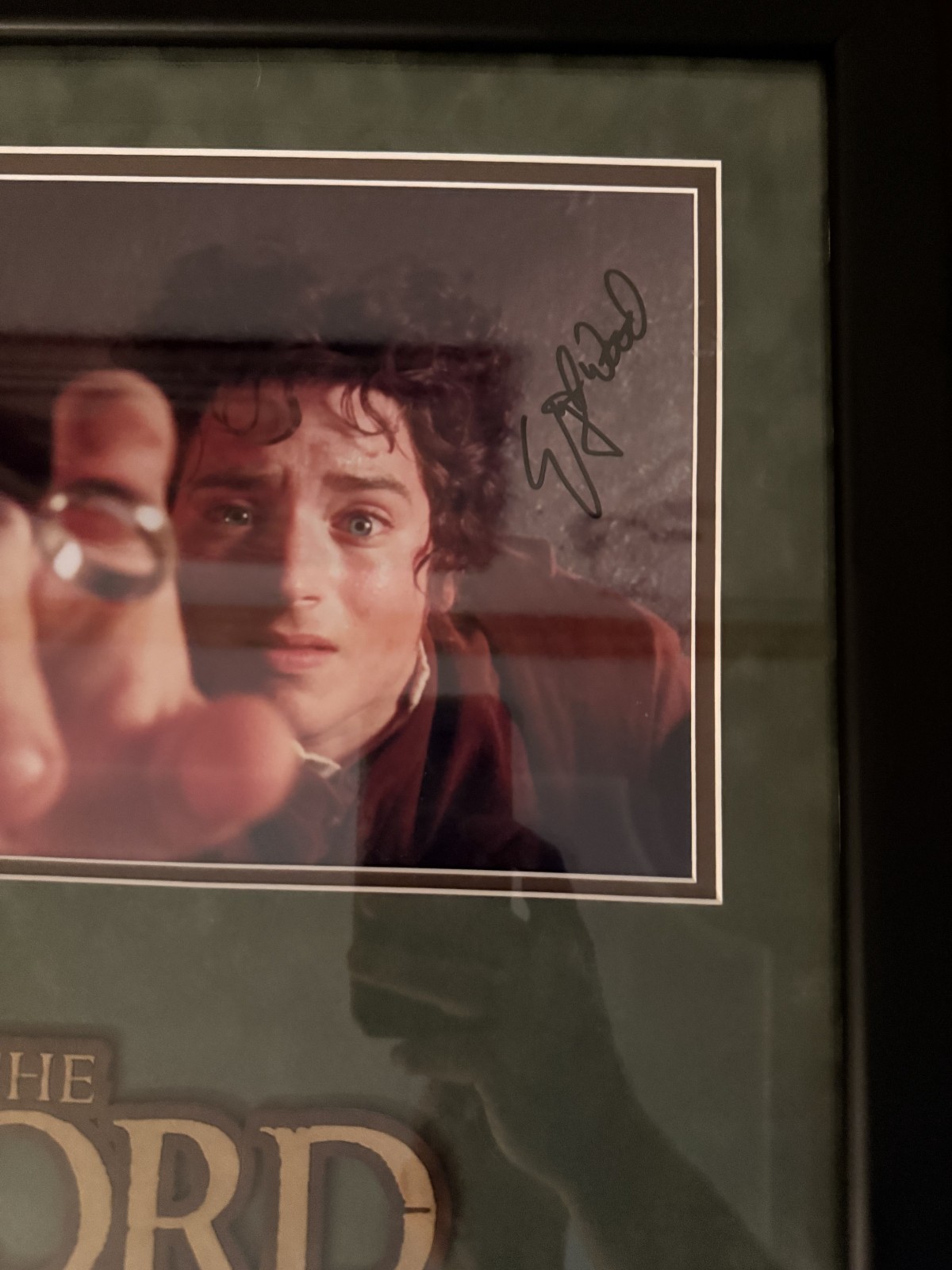 Elijah Wood Signed Autographed Framed Photo Lord Of The Rings 27×17 FRODO
