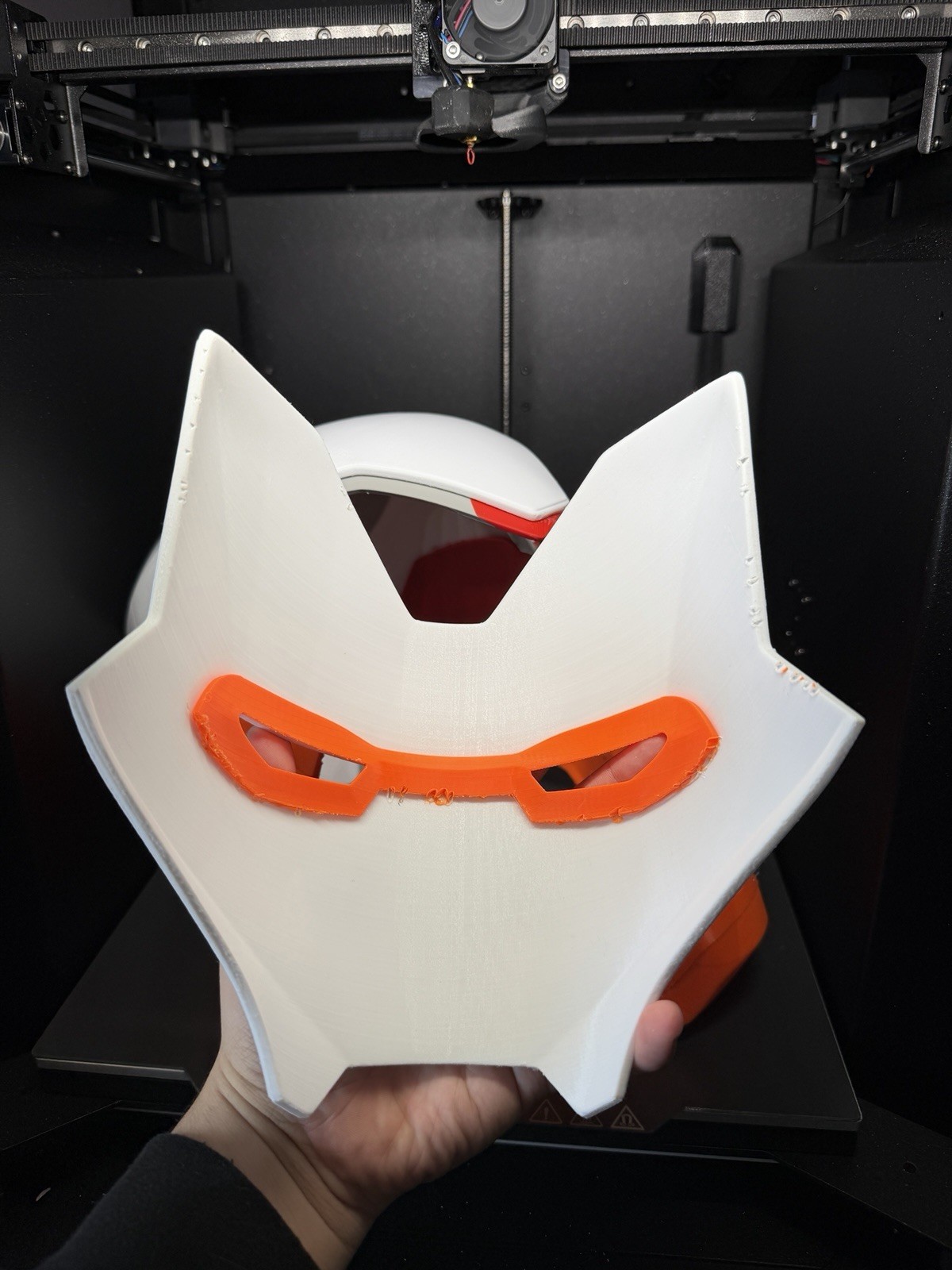 3D Printed Iron Man Helmet Raw PLA Kit 3‑Piece Fits 24” Head AS‑IS