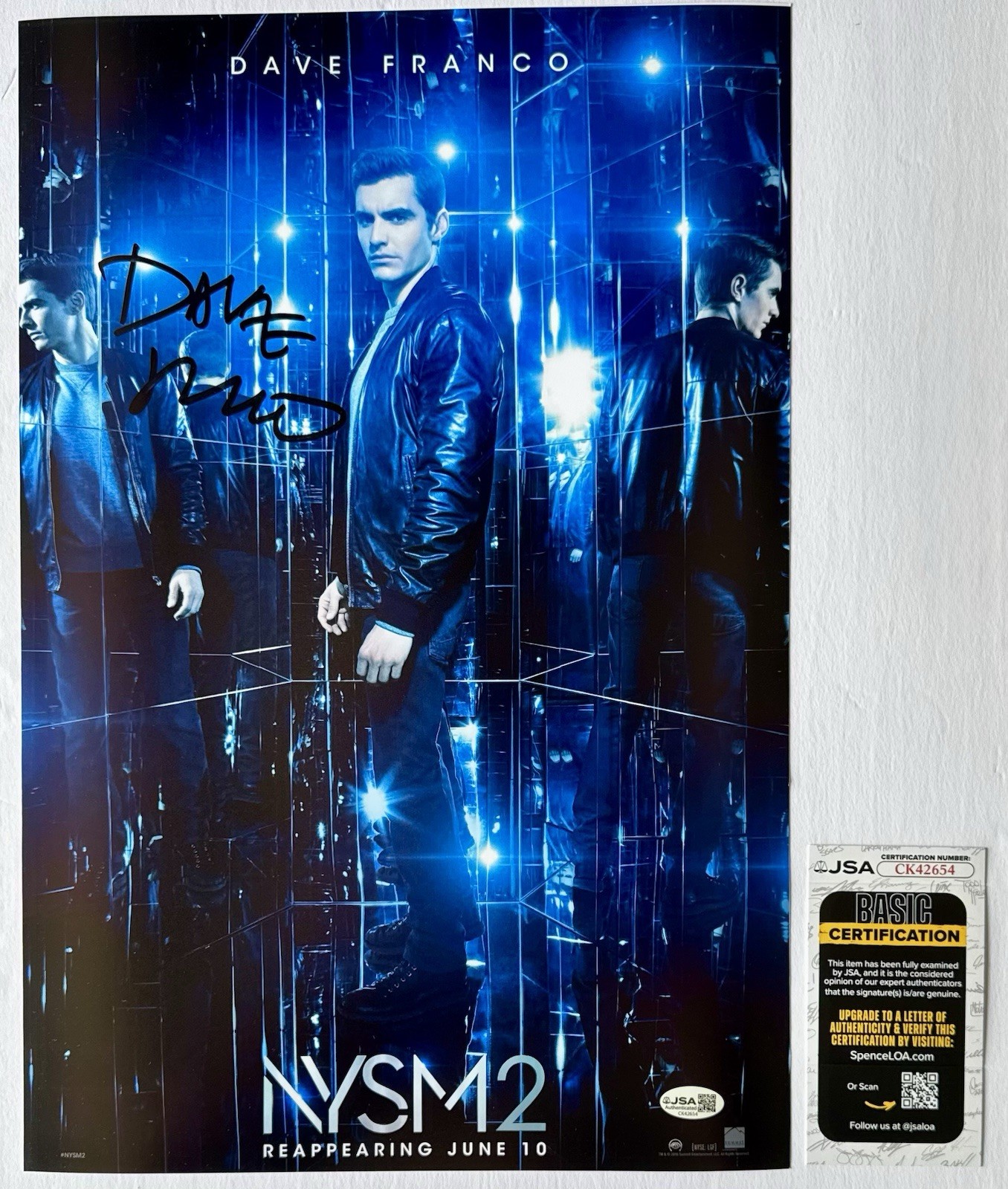 DAVE FRANCO HAND SIGNED AUTOGRAPH “NYSM2” 12X18 MOVIE POSTER PHOTO +JSA COA.