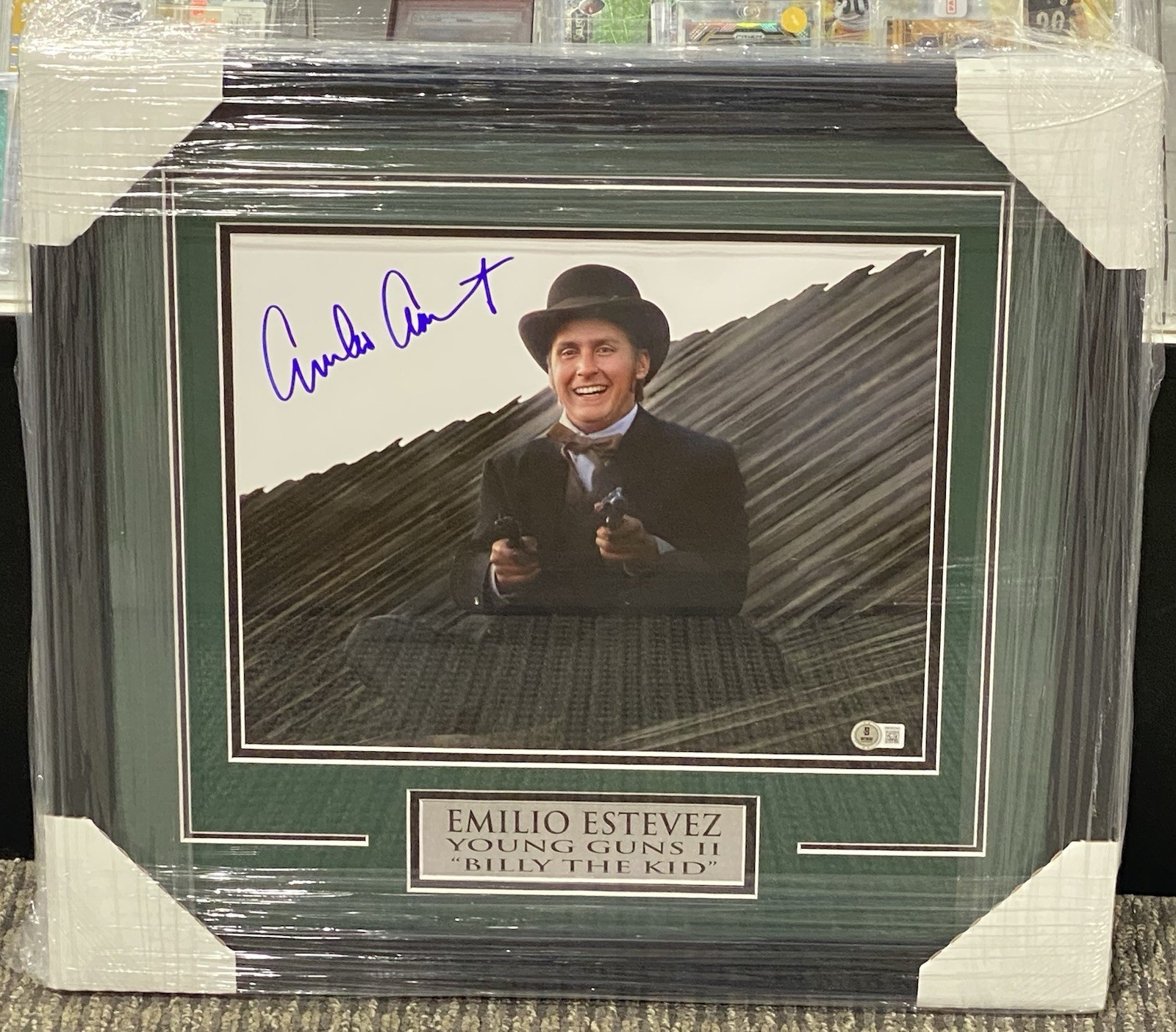 Emilio Estevez Autographed Frame 11×14 Young Guns II 343