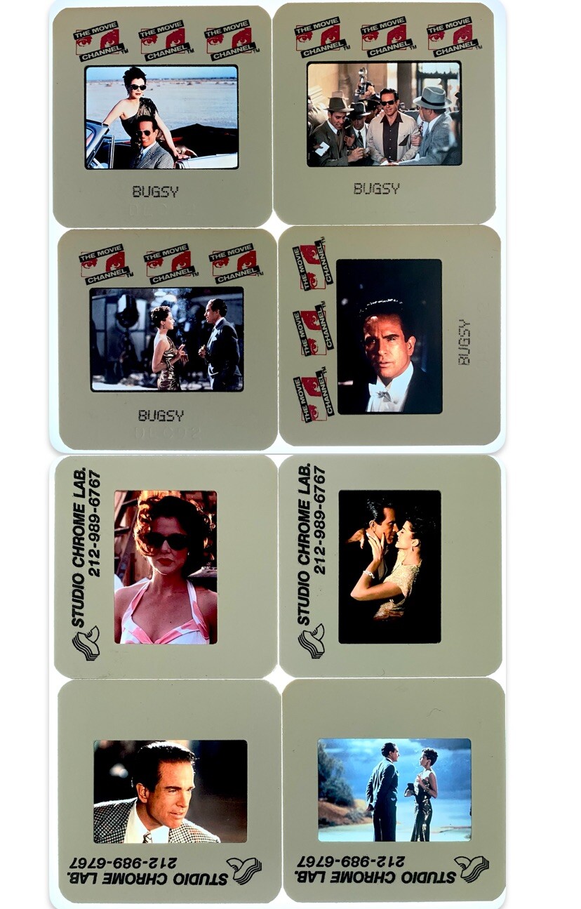 Bugsy Movie 35mm Warren Beatty Annette Bening Press Kit Promo Slides Lot Of 8