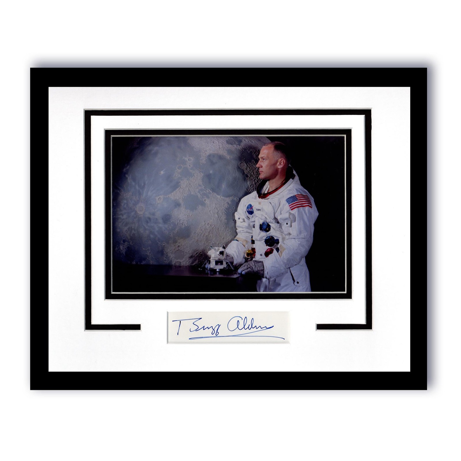 Buzz Aldrin AUTOGRAPH Signed Apollo 11 Astronaut Framed 11×14 Display E ACOA