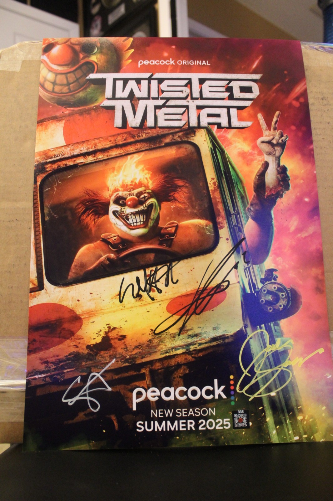 Signed Poster – Series – Twisted Metal , Anthony Mackie, 13×19 + COA.