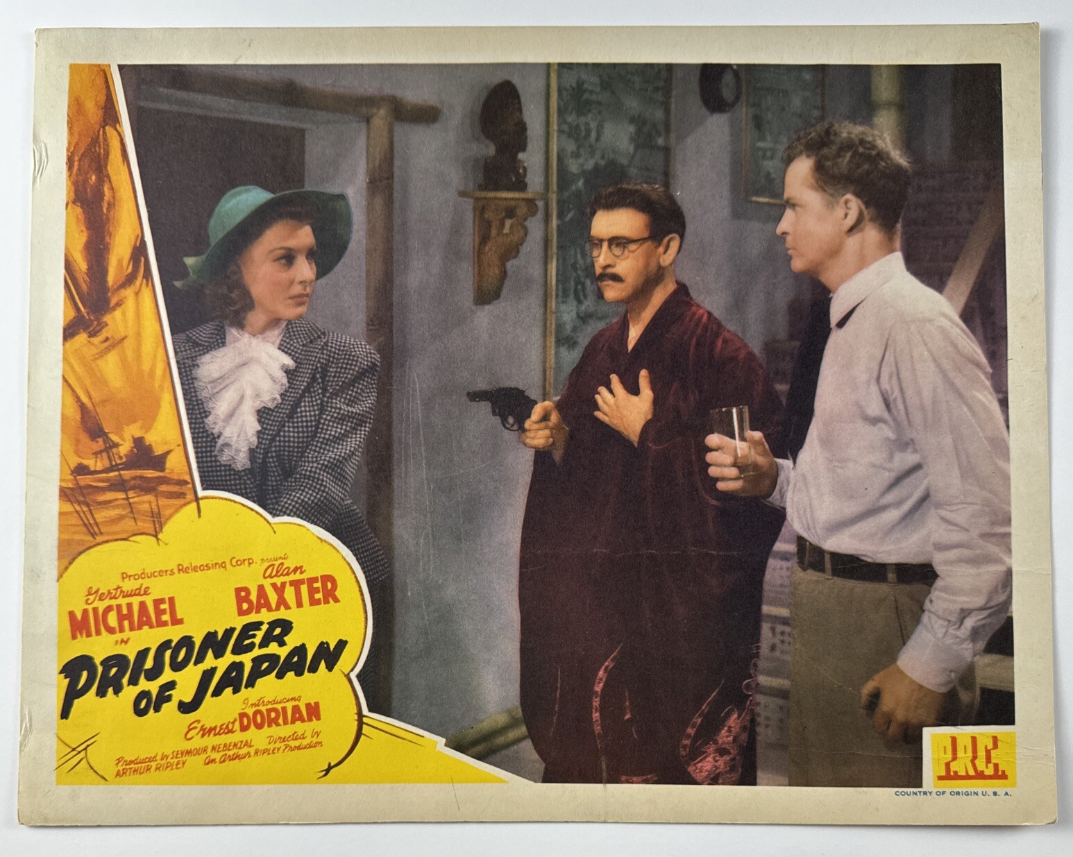 PRISONER OF JAPAN Lobby Card (VeryGood+) 1942 WW2 Tropical Island 24074