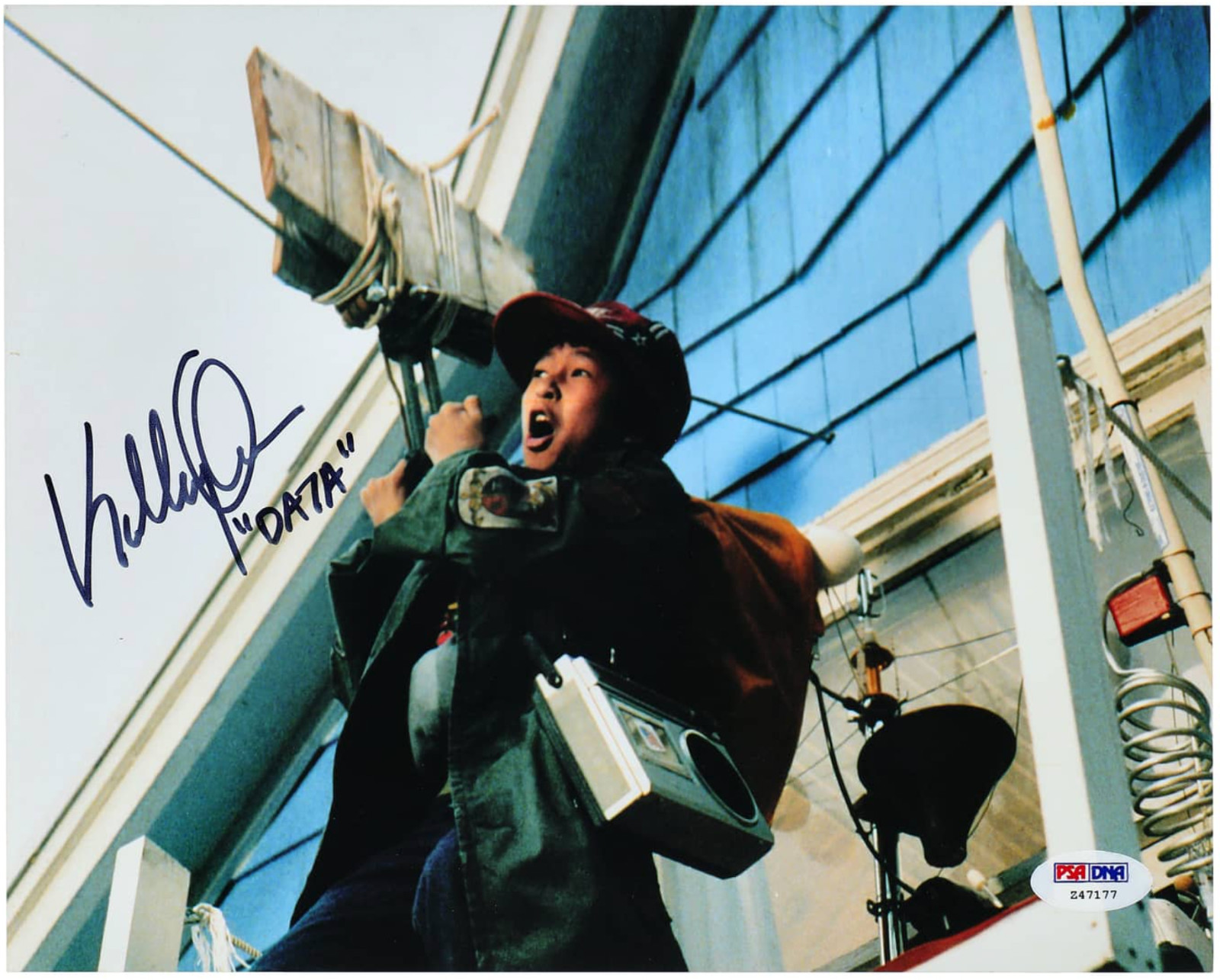 Jonathan Ke Huy Quan The Goonies Autographed Signed 8×10 Photo PSA COA 30561