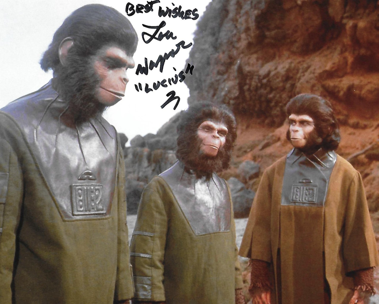 Lou Wagner signed 8×10 photo Planet of the Apes Airport Actor RARE COA LOOK!!