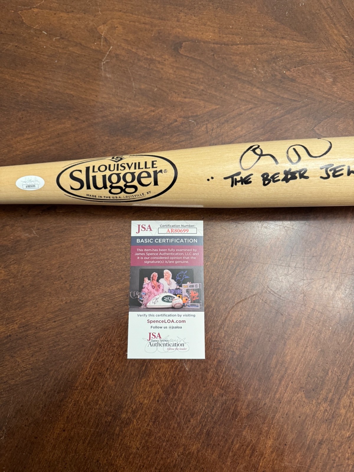Signed Eli Roth Autographed Inglourious Basterds Baseball Bat JSA COA
