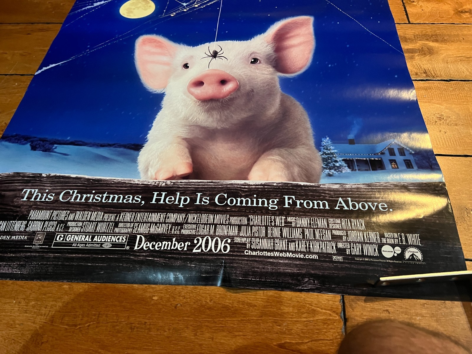 VINTAGE Charlottes Web 2006 Original 27×40 Movie Poster DOUBLE SIDED