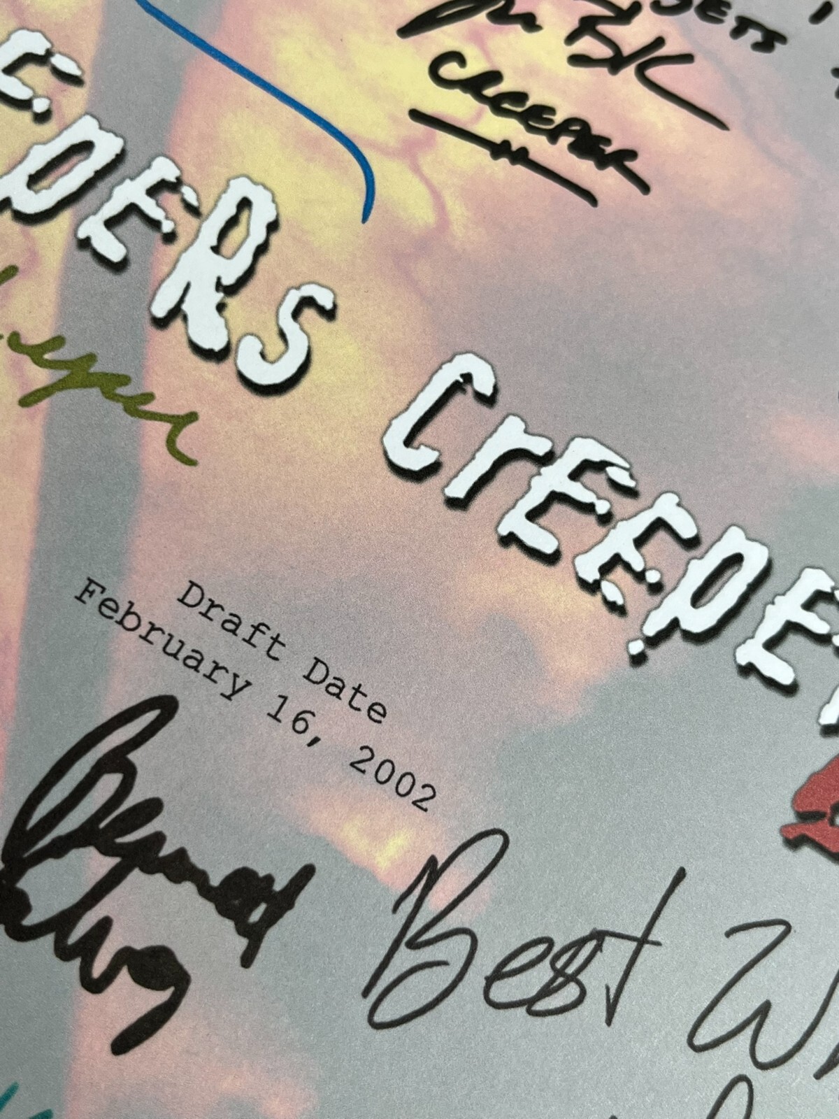 Jeepers Creepers Trilogy Scripts Signed- Autograph Reprints- READ DESCRIPTION
