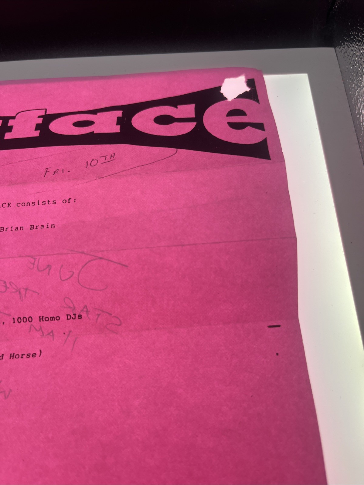 PIGFACE BAND Distribution TOUCH and GO Records Radio Station Album Promo 1990s