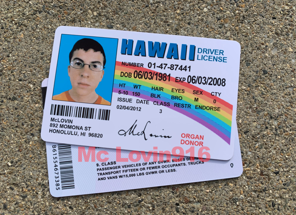 🌈🤓 McLovin ID CARD Movie Superbad Mc Lovin Ultra High Definition PRINT 🌈🤓
