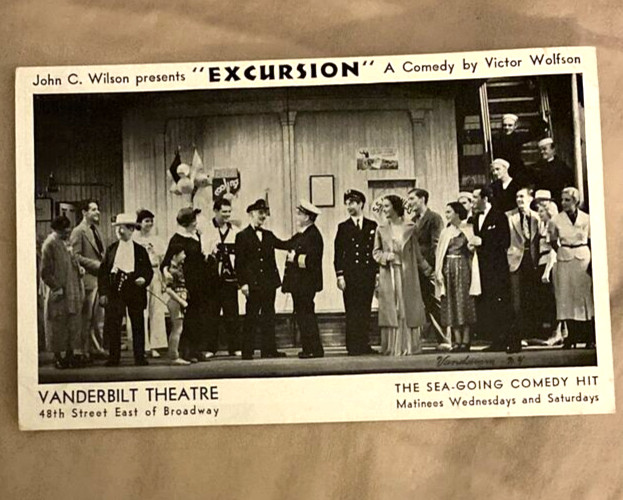 EXCURSION Broadway 1937 5.5 x 3.5″ Postcard