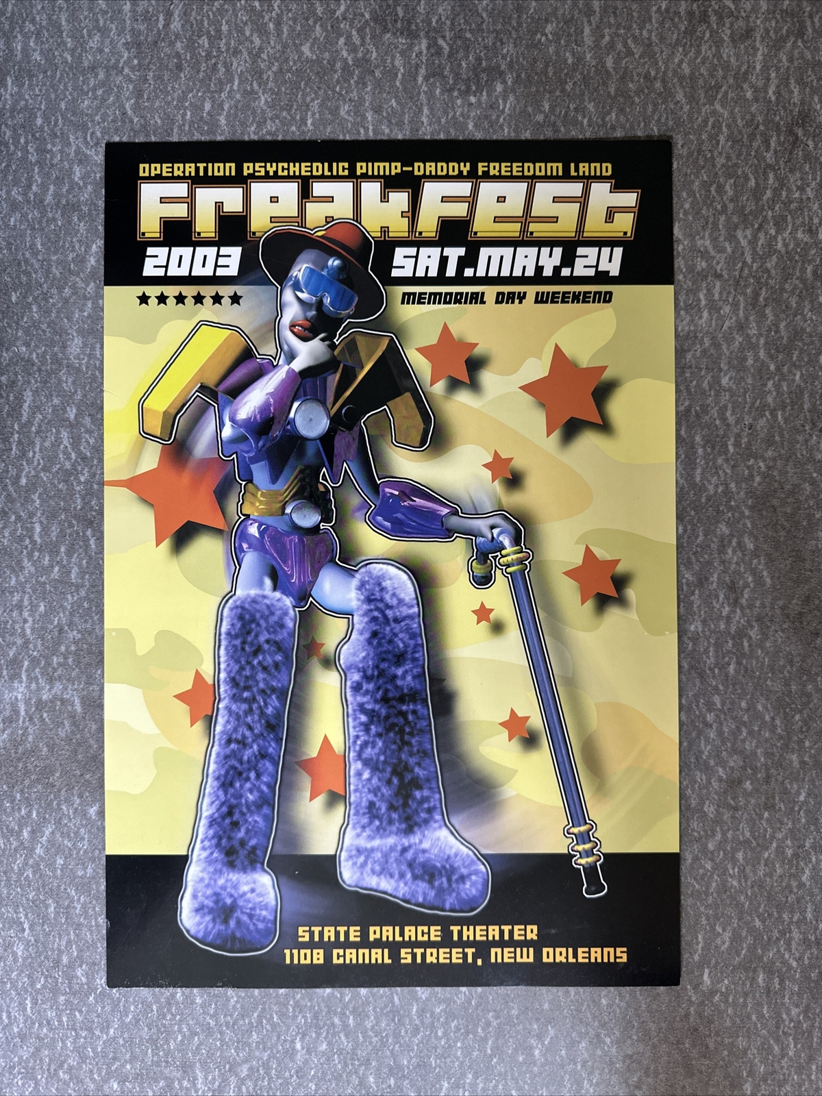 FreakFest 2003 May 24 New Orleans Appox. 10″X14″ Double Sided Promo Poster