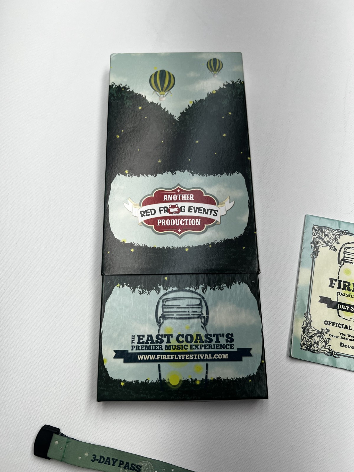Firefly Music Festival 2012 Box, Program and Wristband Dover DE Inaugural Fest