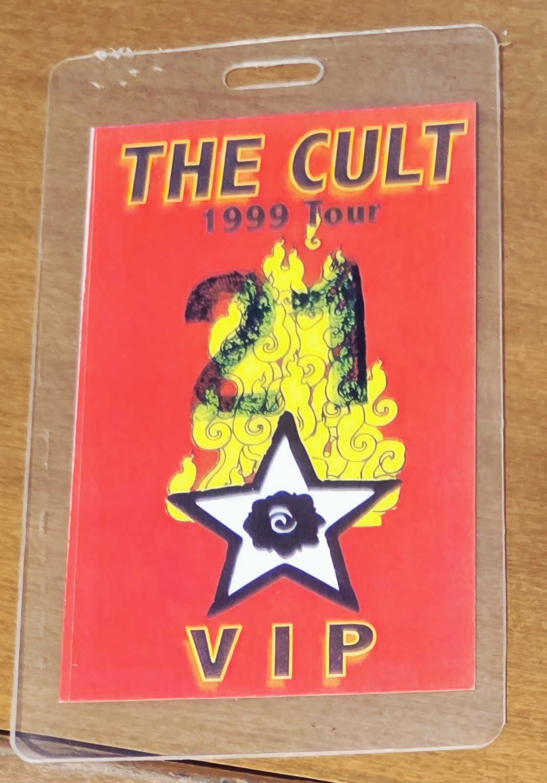 THE CULT backstage Laminate Pass