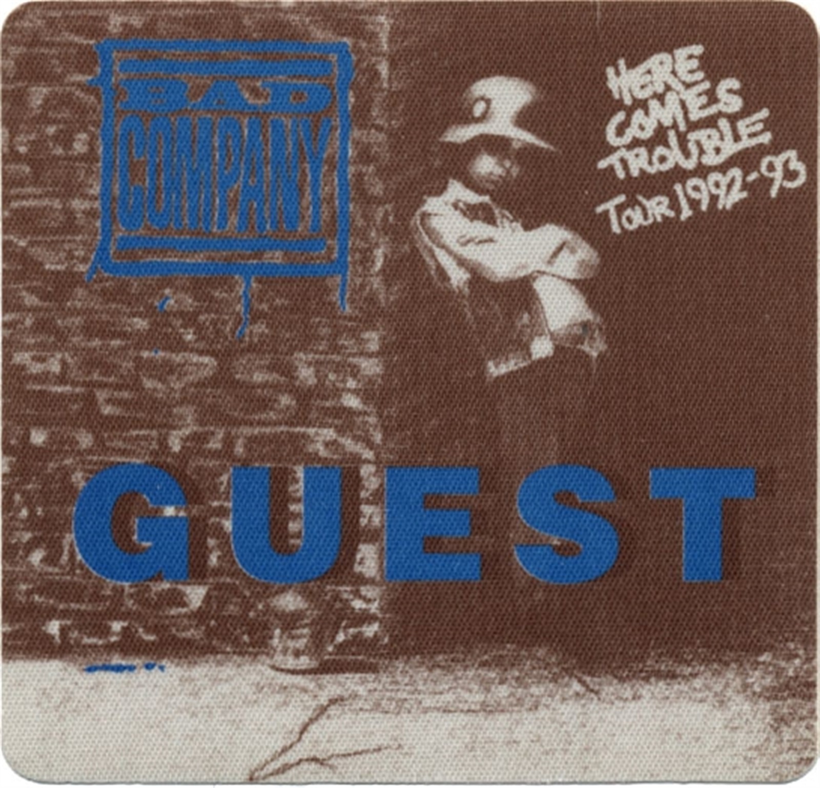 Bad Company 1992 Here Comes Trouble Concert Tour Guest Backstage Pass