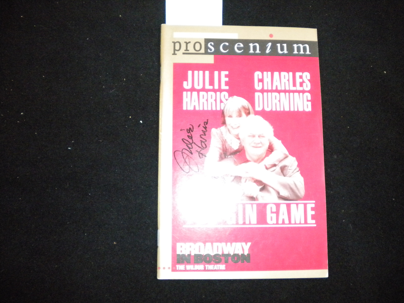 1999 THE GIN GAME PROGRAM – JULIE HARRIS SIGNED COER + 2 SIGNATURES – J 8289