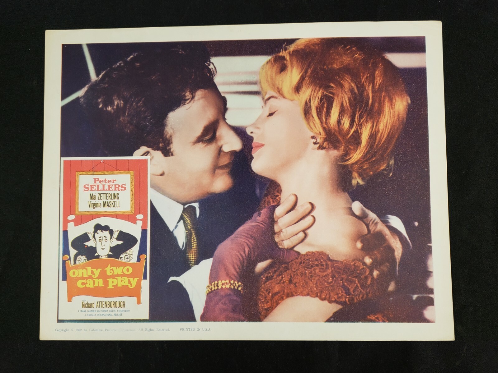 1962 ORIGINAL *ONLY TWO CAN PLAY* LOBBY CARD 11X14″ SELLERS/ZETTERLING/MASKELL