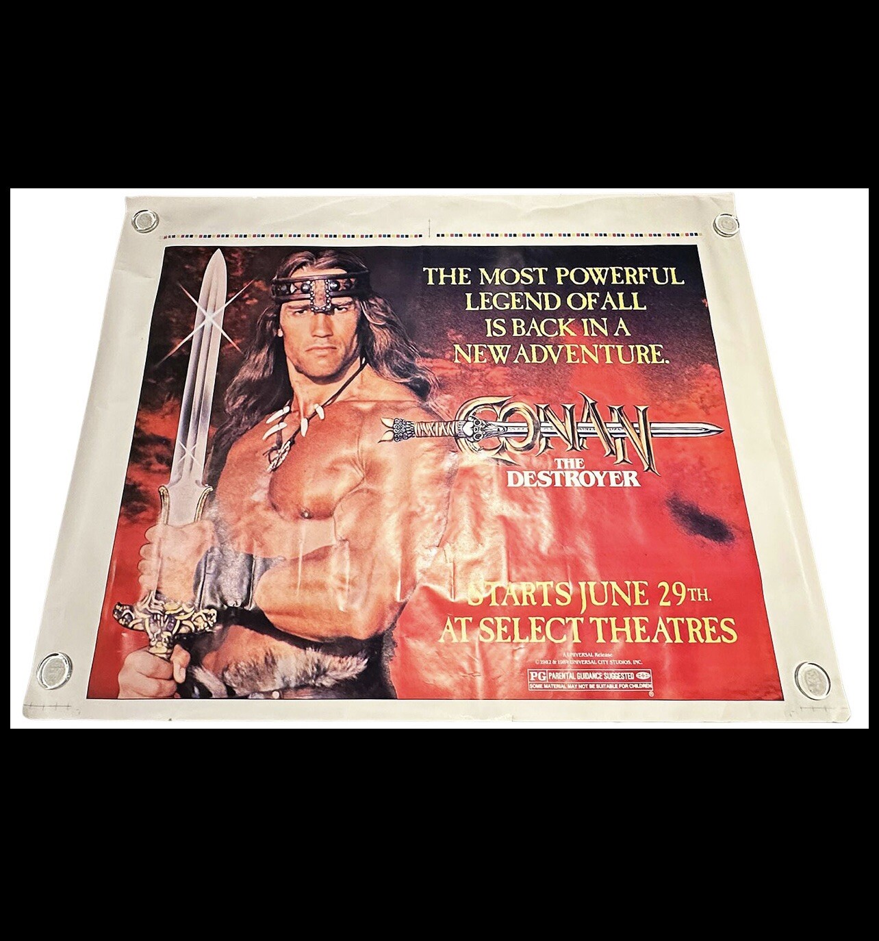 Large Original Movie Subway Poster – Conan The Destroyer (1984) – 52″ X 68.5″.